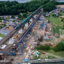 Travaux sur le Pont des Allemands, le pont de la Meuse de la ligne ferroviaire 24.Cédric Cecotti / Infrabel
