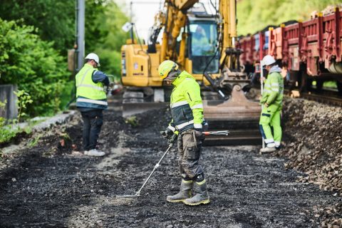 Service d'enlèvement et de destruction d'engins explosifs à Essen (Photo: Infrabel, Ben Brolet)