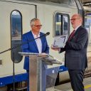 Josef Doppelbauer et Gerd De Vos en gare de Brussel Midi (Photo: ERA)