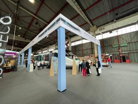 Maquettes taille réelle des nouvelles rames Oxygène, Limoges Expo (Photo: SNCF)