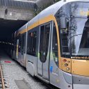 Tram test a la station Albert (Photo: Le Metro 3)