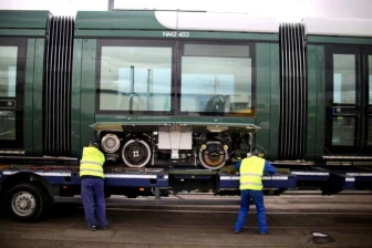 Arrivée de rames Citadis à Nantes (Photo: Nantes Métropole, Romain Boulanger)