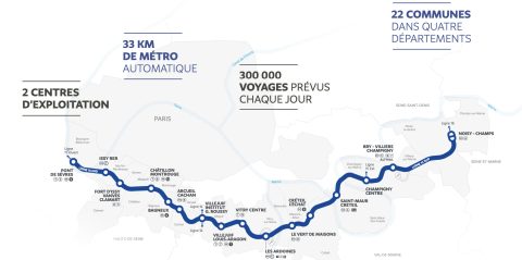 Plan du tronçon sud de la ligne 15 (Photo: Société du Gran Paris)