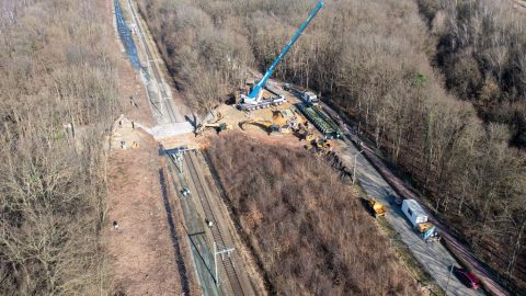 Travaux sur la ligne (Photo: Infrabel)