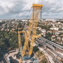 Grue "Petite Celeste" sur le site du Projet Chagall (Photo: Colas Rail)