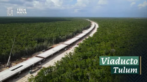 The construction of the Maya Train, straight through the jungle 