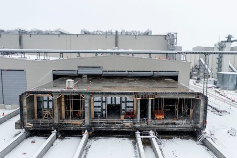 The first tunnel element exited the factory in December 2023 