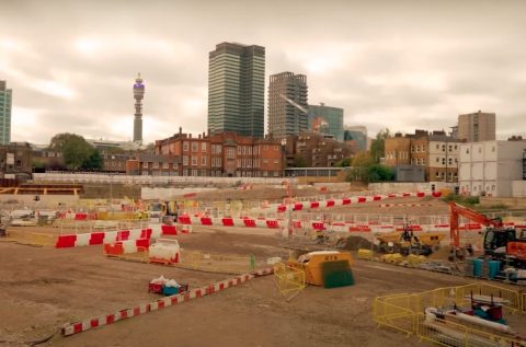 Building site at Euston station HS2