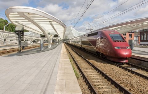 High-speed train Liege, Belgium