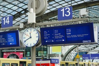 Information display in German train station