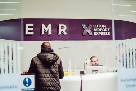EMR desk at the London Luton airport (Photo: EMR)
