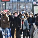 Masked crowd in Paris in 2021, during the COVID19 Pandemic (Shutterstock)