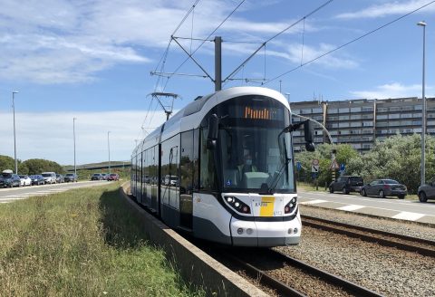 Coastal tram in Belgium