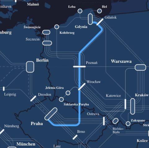 The route of the Baltic Express