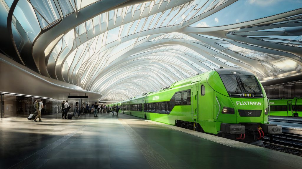 Visual of the new FlixTrain rolling stock