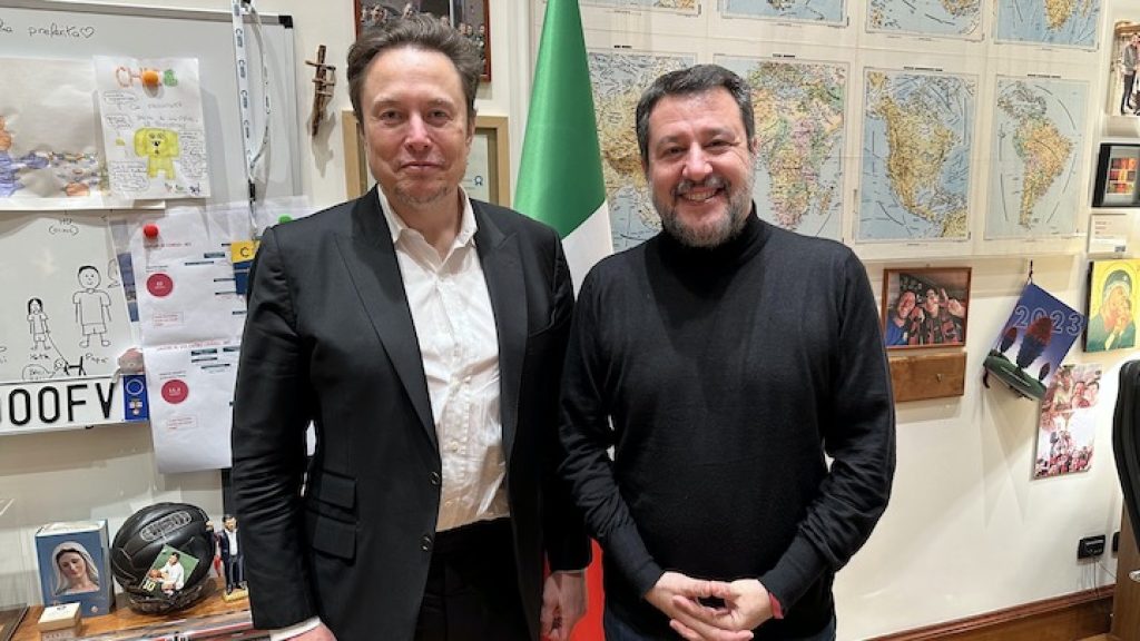 Italy's Salvini and Starlink's Musks are political allies.