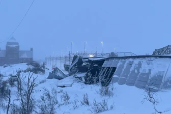 The aftermath of the derailment along the Malmbanan in December 2023. Image: © LKAB