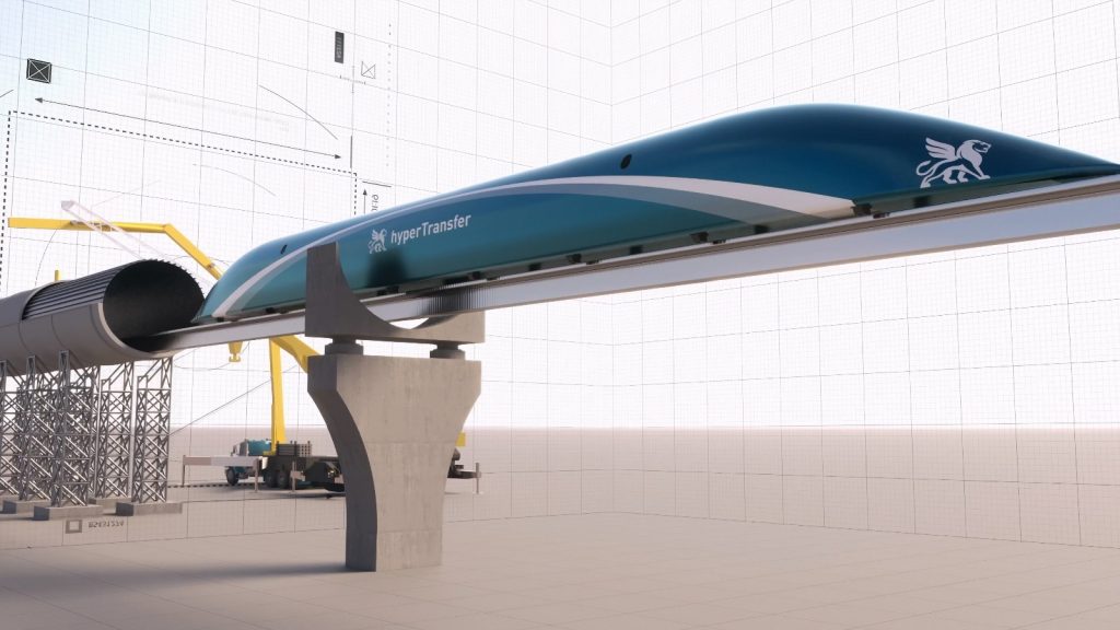 Render of the Hyper Transfer tube.