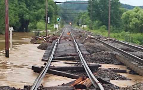 Spoor Wallonië wateroverlast, foto: Infrabel