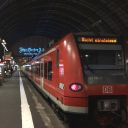 Passagierstrein Deutsche Bahn, treinstation Frankfurt