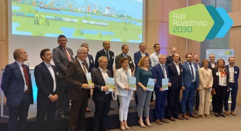 Betrokken partijen bij de presentatie van de Rail Roadmap 2030