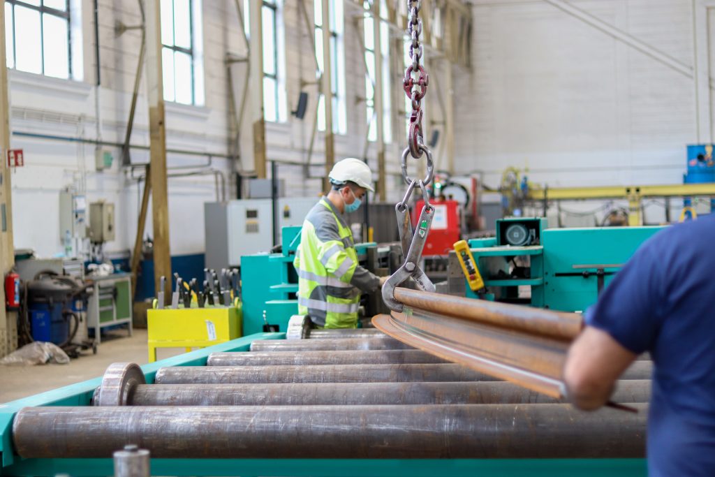 Plooien van de rails in de Centrale Werkplaats