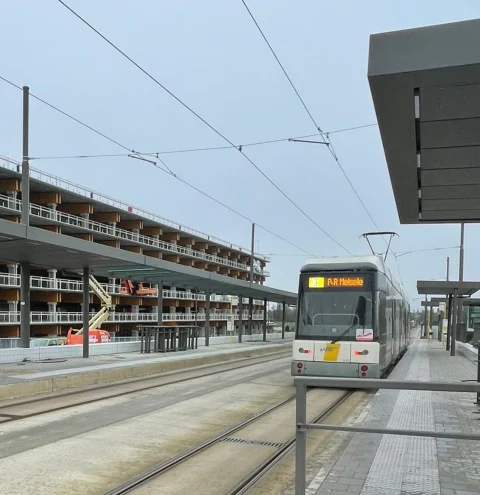 Tramhalte P+R Linkeroever Antwerpen