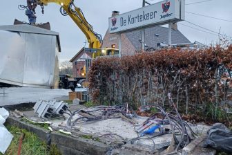 reparatiewerken ivm ongeval Oude Heirweg in Koolskamp