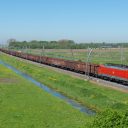 Goederentrein op de Betuweroute