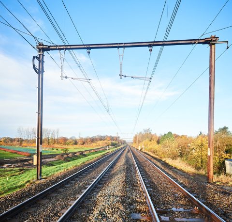 Spoorlijnen en bovenleiding