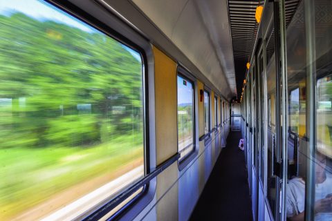 Interieur van een trein