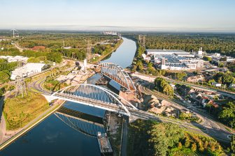 Spoorwegbrug Herentals plaatsing