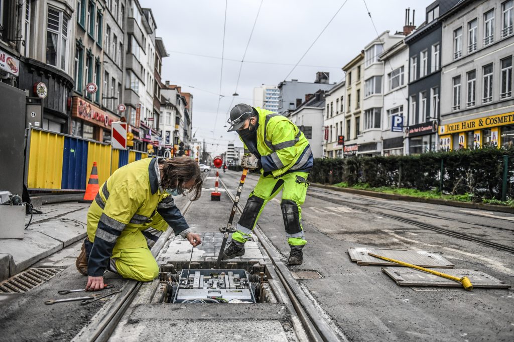 werken aan het spoor
