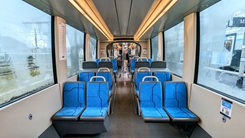 Inside the T12 tram (Photo: Île-de-France Mobilités)