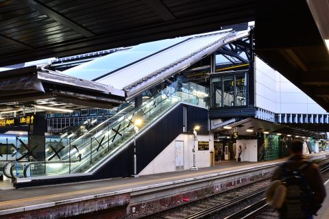 New escalators on platform 5 and 6 at Gatwick Airport station