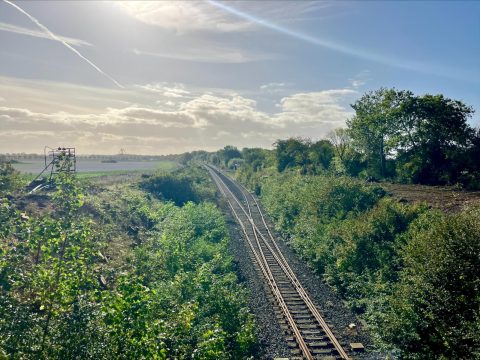 The current tracks on the German island of Fehmarn