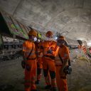 Recovery after derailment in the Gotthard Base Tunnel.
