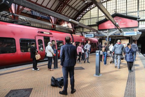 S-train passengers in Copenhagen