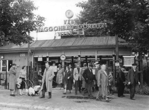 The Görlitz train factory in 1959