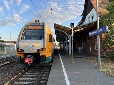 ODEG train at local trainstration Doberlug-Kirchhain