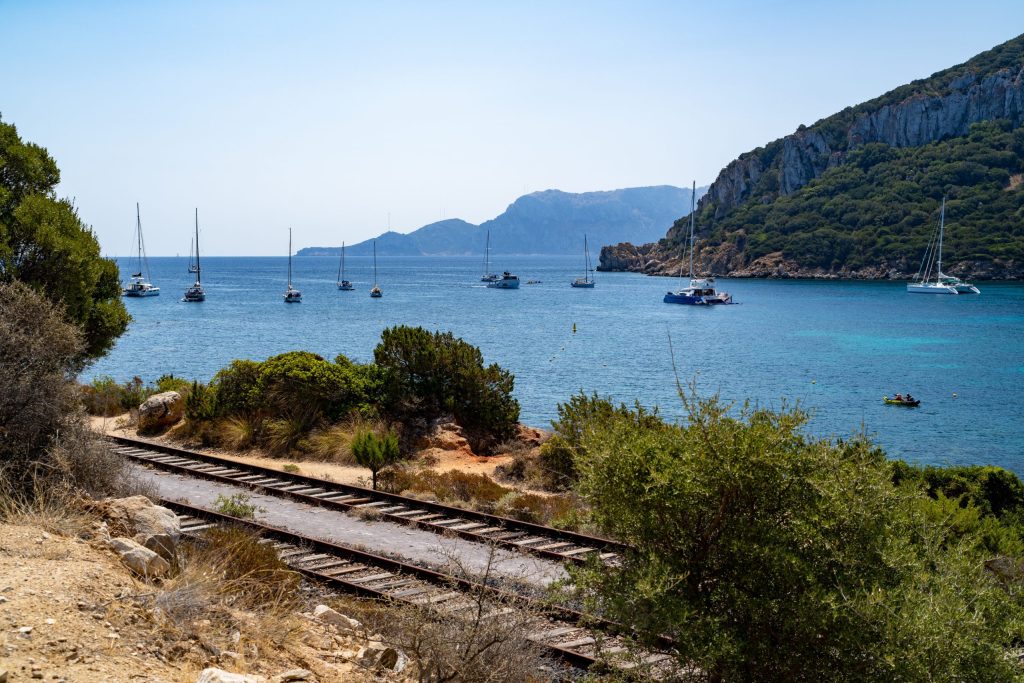 Railway line on the Italian island of Sardinia.
