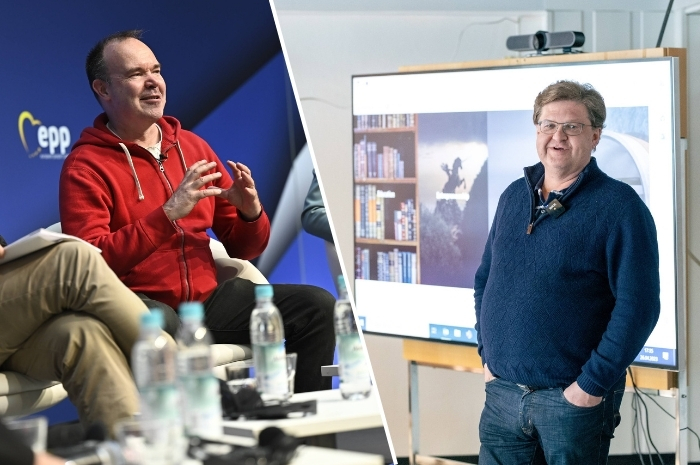 Peter Vesterbacka and Kustaa Valtonen, who after a railway tunnel now also propose a HSR line.
