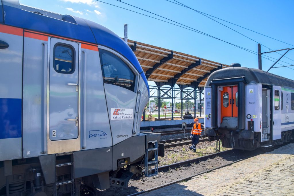 PKP Intercity train at Polish Białystok station