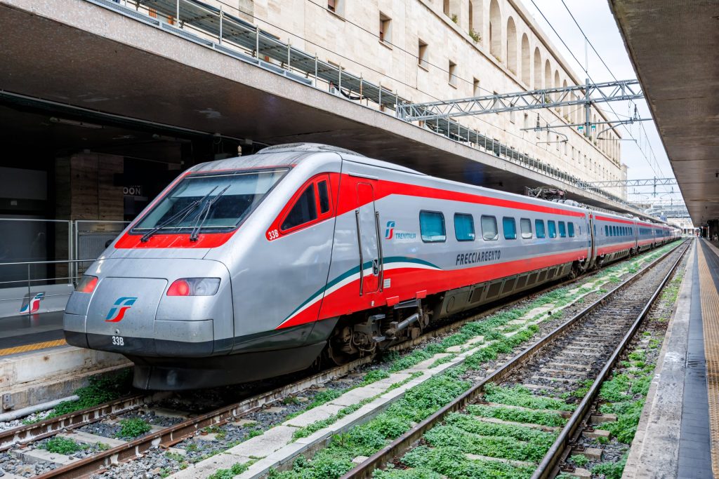 Trenitalia high-speed train in Rome